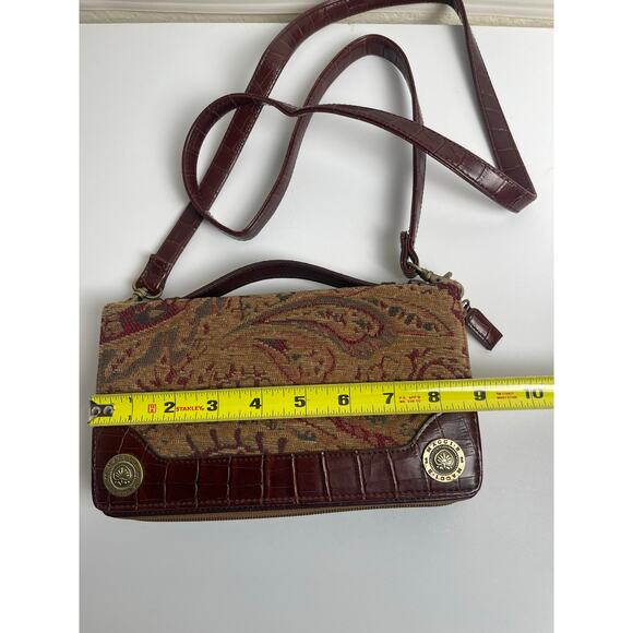 VTG NWOT Maggie B Womens 90s Paisley Tapestry Fabric Wallet Street Style Chic - Picture 11 of 11